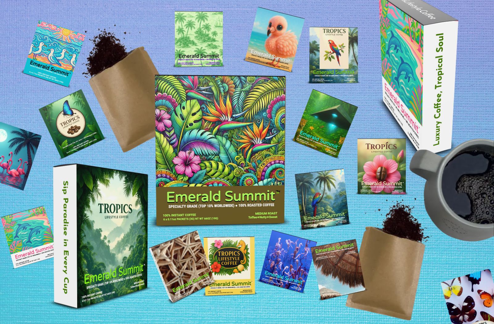 Art Box Instant Coffee 6 Packets: Wholesale 100 Boxes - Tropics Lifestyle Coffee