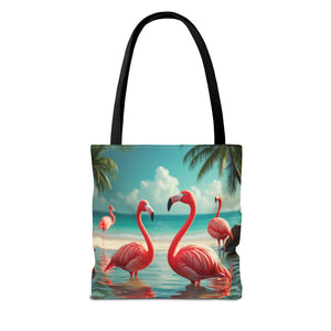 Flamingo Morning Dip Tote Bag — 3 Sizes