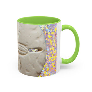 Colorful Mugs (11oz, 15oz), Disco Sand Dollar Macro