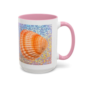 Colorful Mugs (11oz, 15oz), Disco Orange Scallop