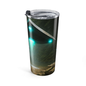 20oz Tumbler — UFO, Blue Butterflies & Rainbow Travel Cup