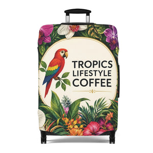 Tropics Lifestyle Coffee Floral Parrot Luggage Cover