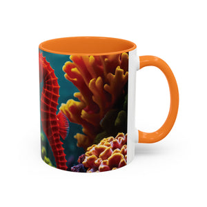 Black Coffee Mug ~ Seahorses in Love