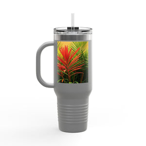 Red Flame Palms Insulated Travel Mug - 40oz - Perfect for Outdoor Adventures