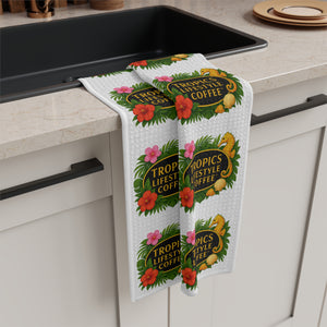 Tropical Microfiber Coffee/Tea Towel – Tropics Lifestyle Coffee Seahorse Logo