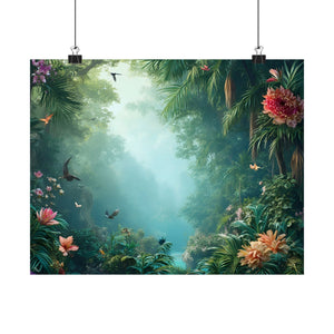 Tropical Rainforest Poster, Matte ~ Another Day in Paradise