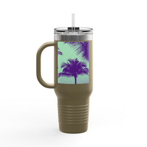 Insulated Travel Mug, 40oz / Palm Glow Minty - Perfect for Outdoor Adventures