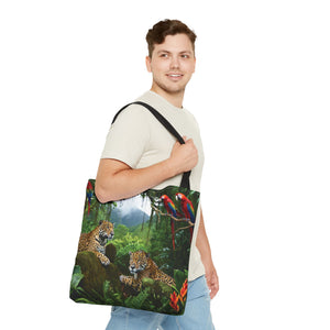 Jaguars and Parrots Tote Bag - 3 Sizes