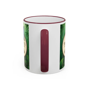 Accent Rim & Handle Coffee Mug — Tropics Lifestyle Coffee Butterfly Logo