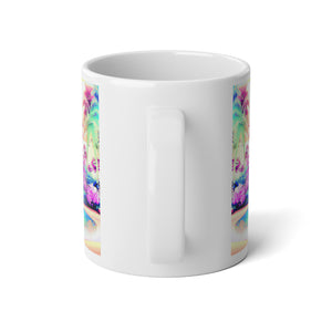 Jumbo Mug, 20oz, Watercolor Beach | Tropical Coffee Cup