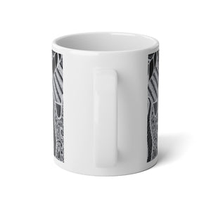 Jumbo Mug, 20oz, Amazon Whimsy Noir | Tropical Coffee Cup