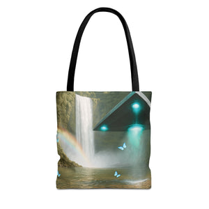 UFO and Waterfall Tote Bag - 3 Sizes