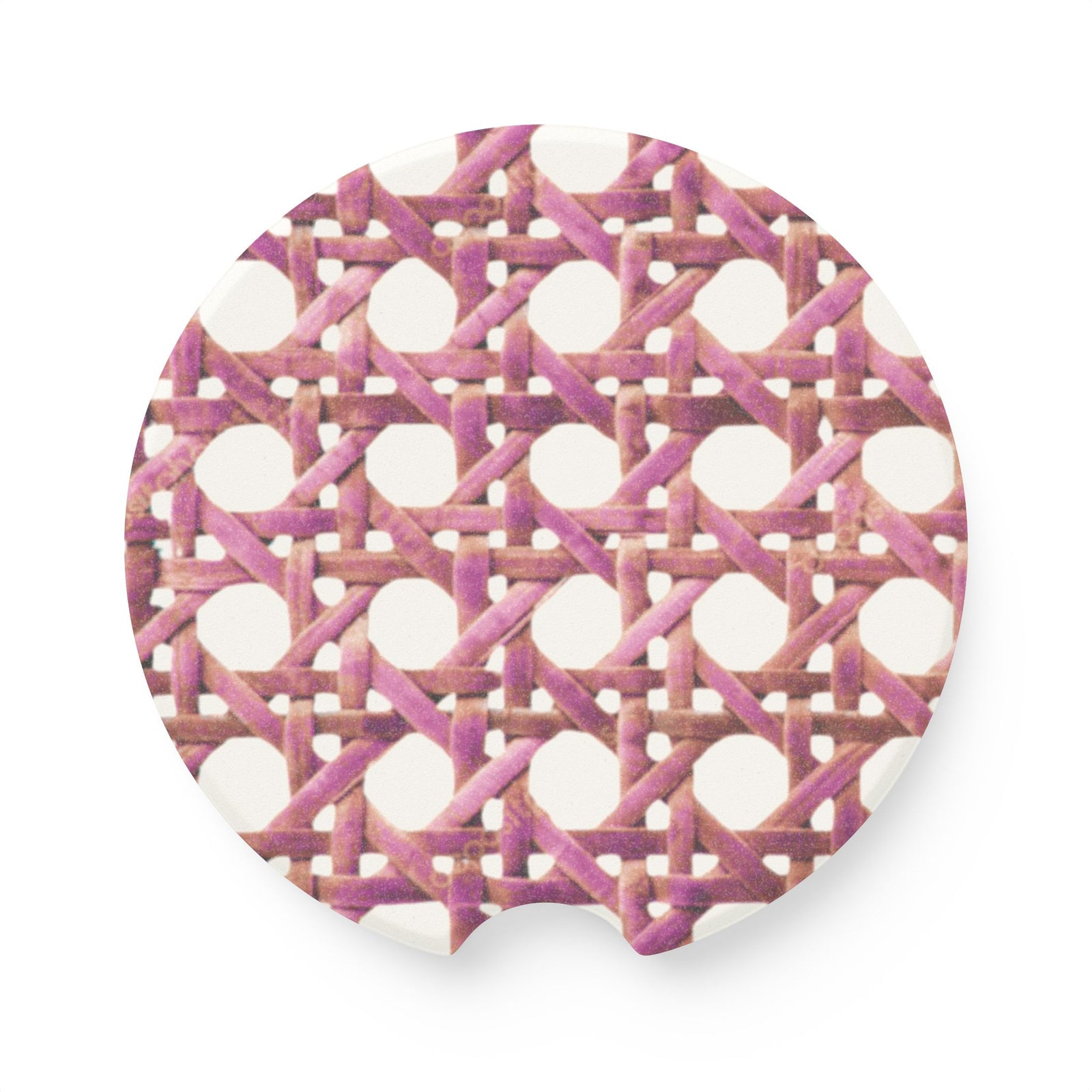 Soapstone Car Coaster - Hibiscus Beach Chair Wicker