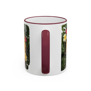 Accent Rim & Handle Coffee Mug, Religious ~ Our Lady of Perpetual Help, Monsteras