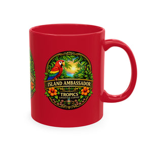 Tropical Parrot Coffee Mug — "Island Ambassador" Ceramic Cup