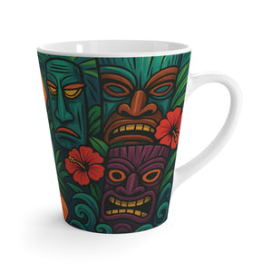 Latte White Mug - Perfect for Coffee Enthusiast / Tiki Tiki