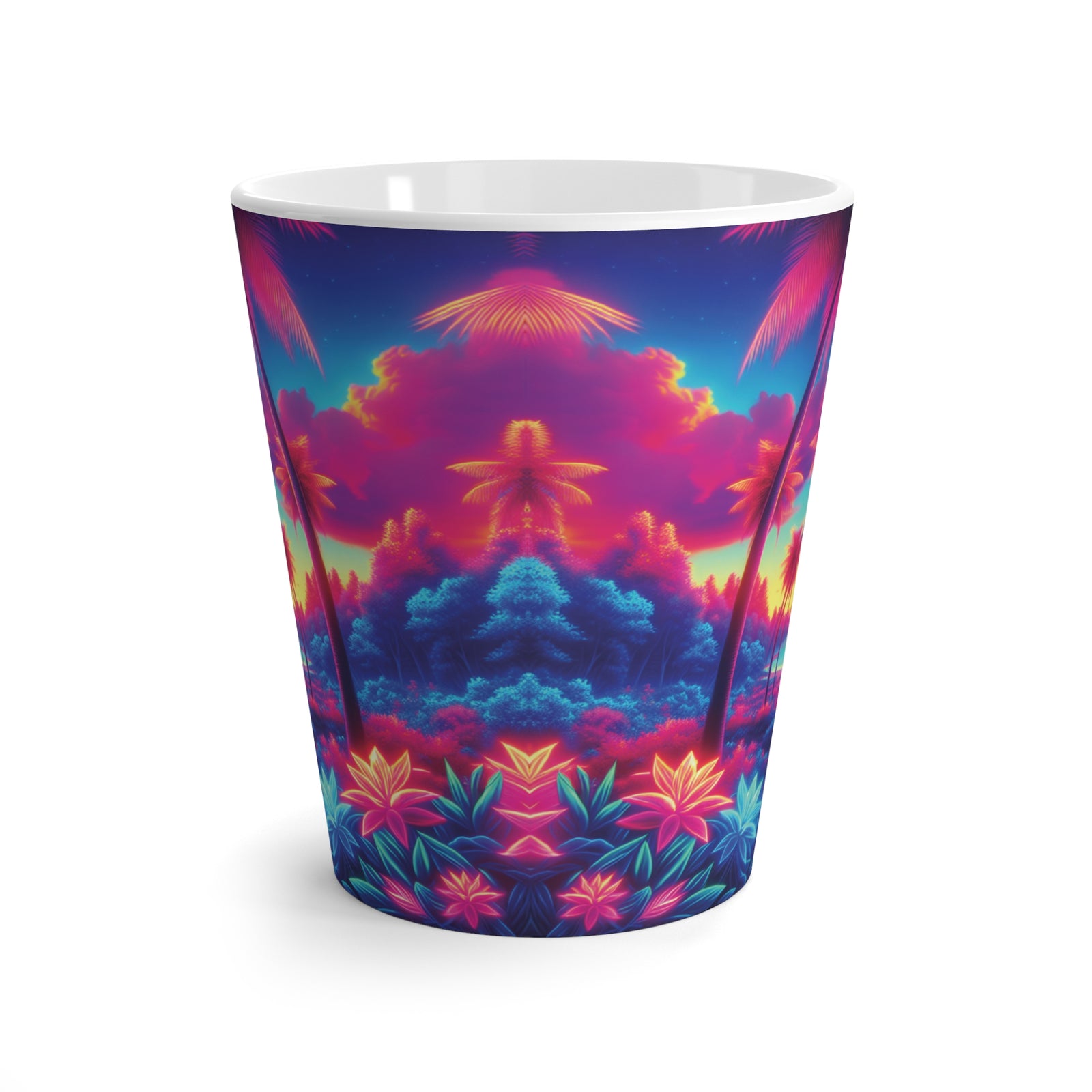 Latte White Mug - Glorious Skies Tropical Beach