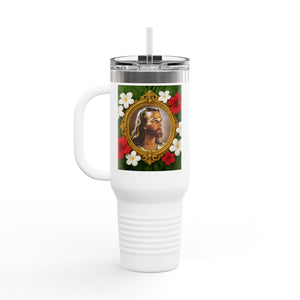 Religious Insulated Travel Mug, 40oz / "Head of Christ" Jesus Portrait - Perfect for Outdoor Adventures