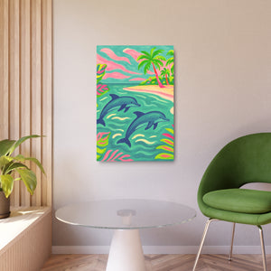 Metal Art Sign/Wall Decor — Jumping Dolphins
