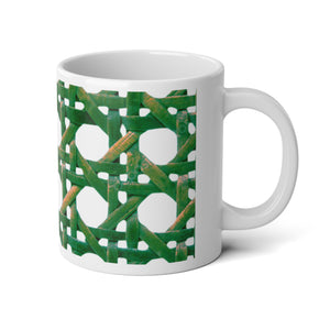 Jumbo Mug, 20oz, Chair Wicker Green | Tropical Coffee Cup