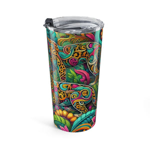 20oz Tumbler – Tropical Floral Jaguar Insulated Travel Cup