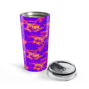 20oz Tumbler — Purple & Orange Travel Toile Travel Cup