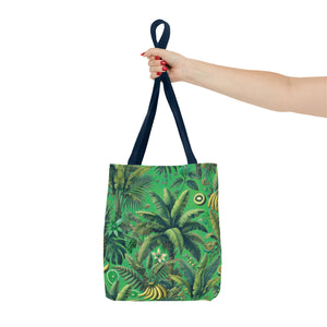 Tropical Palms & Bananas Tote Bag, Green - 3 Sizes