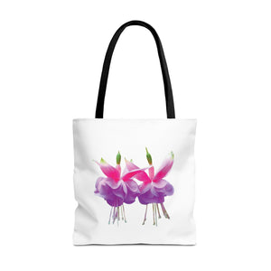 Tropical Real Two Fuchsias/White Tote Bag - 3 Sizes