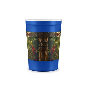 Tropical Rainforest Parrot Steel Cup, 16 oz. — Recyclable Insulated Tumbler