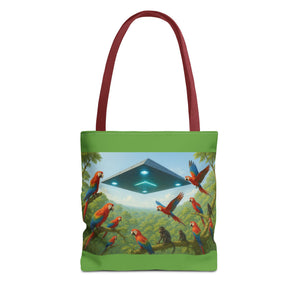 UFO and Macaws Tote Bag - 3 Sizes