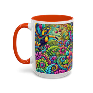 Accent Color Coffee Mug, Many Colors - 11oz & 15oz / Rainforest Music