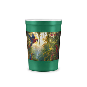 Tropical Rainforest Parrot Steel Cup, 16 oz. — Recyclable Insulated Tumbler
