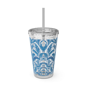 Tropical Tumbler with Straw | 16 oz: Rocco Blues