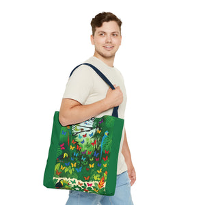 Tote Bag ~ Jungle Parrots & Butterflies
