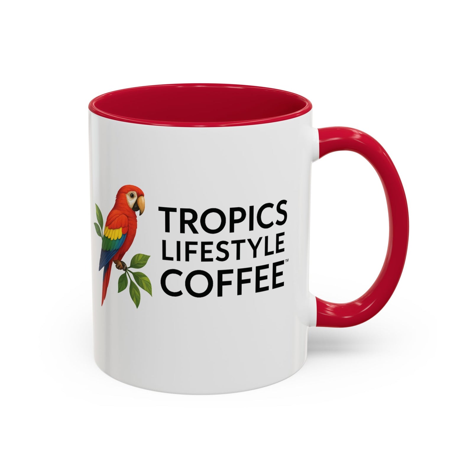 Tropics Lifestyle Coffee Mug — Colorful Macaw Parrot 11oz