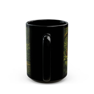 Black Coffee Mug - UFO & Sloth