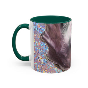 Colorful Mugs (11oz, 15oz), Disco Lavender Pearl Oyster Macro