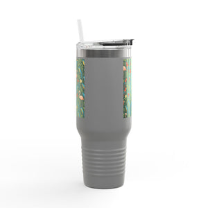 Flamingos and Parrots Insulated Travel Mug - 40oz - Perfect for Outdoor Adventures