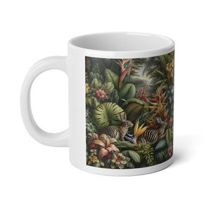 Jumbo Mug, 20oz, Rainforest Rabbit Outing | Tropical Coffee Cup