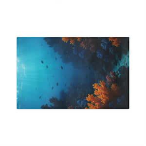 Microfiber Coffee/Tea Towel — Orange Coral Reef