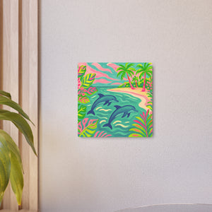 Metal Art Sign/Wall Decor — Jumping Dolphins