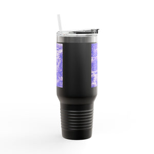 Insulated Travel Mug, 40oz / Tropical Toile, Amethyst - Perfect for Outdoor Adventures