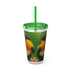 Tropical Tumbler with Straw | 16 oz: Baby Toucans