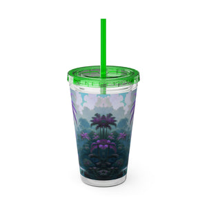 Tropical Tumbler with Straw | 16 oz: Sleeping Parrot, Fantasy