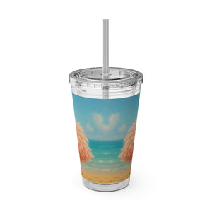 Tropical Tumbler with Straw | 16 oz: Baby Flamingo
