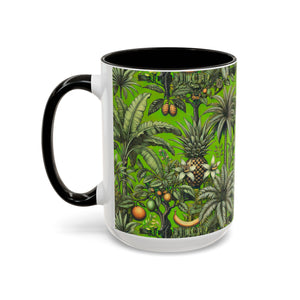 Accent Color Coffee Mug, Many Colors - 11oz & 15oz / Tropical Fruit, Green