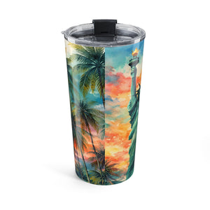 20oz Tumbler ~ Tropical Statue of Liberty Insulated Travel Cup