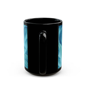 Black Coffee Mug - Azure Palms