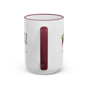 Accent Rim & Handle Coffee Mug ~ Tropics Lifestyle Coffee Parrot Logo