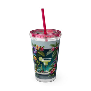 Tropical Tumbler with Straw | 16 oz: Tropical Margarita